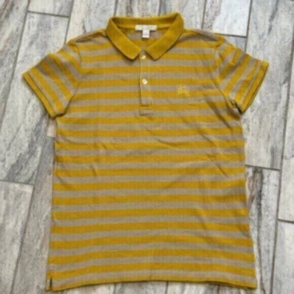 NEW Burberry boys size 14Y mustard/tan Polo short sleeve shirt - Picture 1 of 7